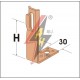 AH Hardt AH-05012 - Угловой держатель, H=6 cm, проволока Ø 5-8 mm, медь/латунь