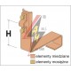 AH Hardt AH-09312 - Держатель для черепицы, L=10 cm, H=10 cm, проволока Ø 5-10 mm, медь/латунь