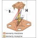 AH Hardt AH-12022 - Держатель с крепежом на клей,, H=15 cm, B до 20 mm, 4xM8x16, проволока Ø 5-12 mm, медь/латунь